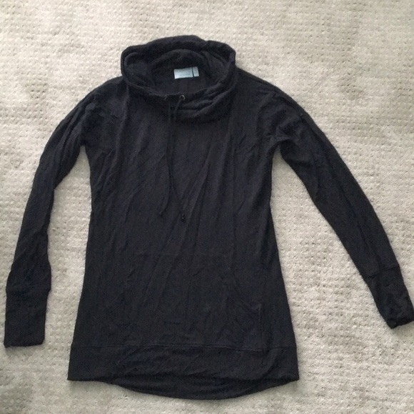 black cowl neck hoodie